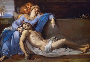 Pietà met twee engelen door Annibale Carracci